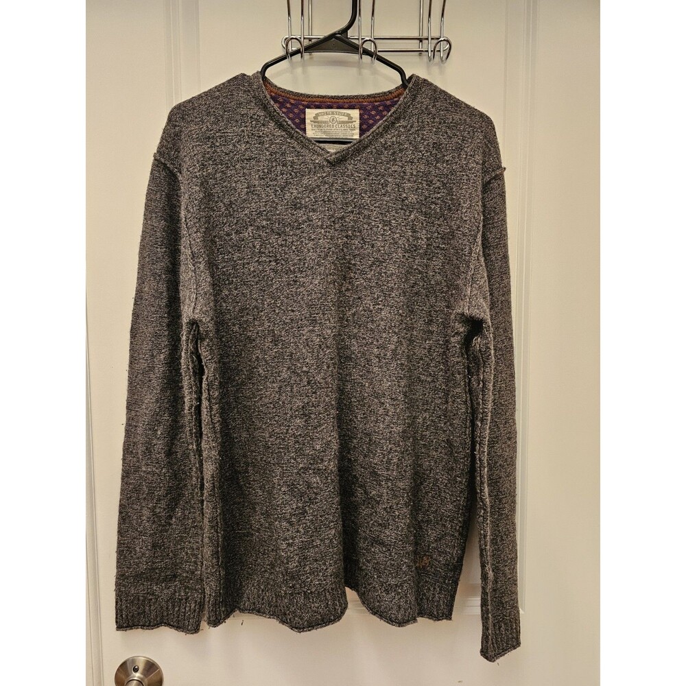 Vintage Men's White Stuff Lambswool Blend Sweater Storm Grey Size Medium